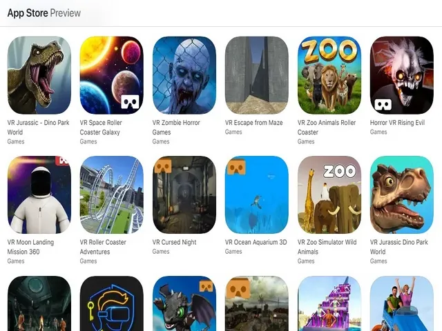 Apple App Store VR