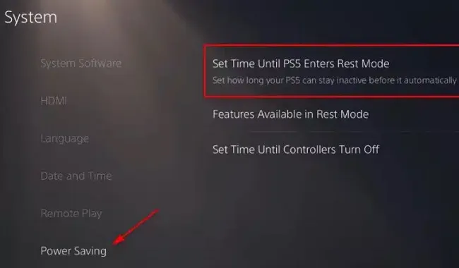 PS5 Rest Mode